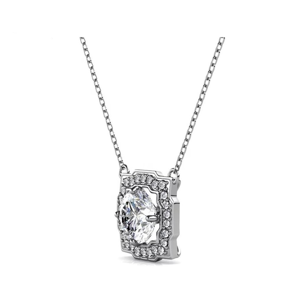 Certified 1ct. t.w. Halo Diamond Elegant Necklace - Picture 4 of 16